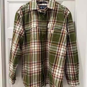 Carhartt Men’s Loose Fit Heavyweight Flannel Long-Sleeve Plaid Shirt